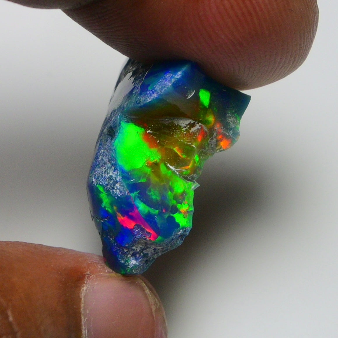 Rare Blue Opal 15.50 Carats | Natural Blue Ethiopian Opal Rough - Ready for Cutting & Jewelry!