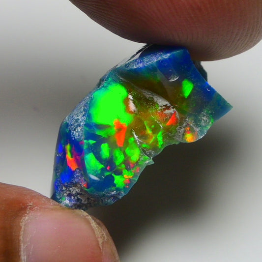 Rare Blue Opal 15.50 Carats | Natural Blue Ethiopian Opal Rough - Ready for Cutting & Jewelry!