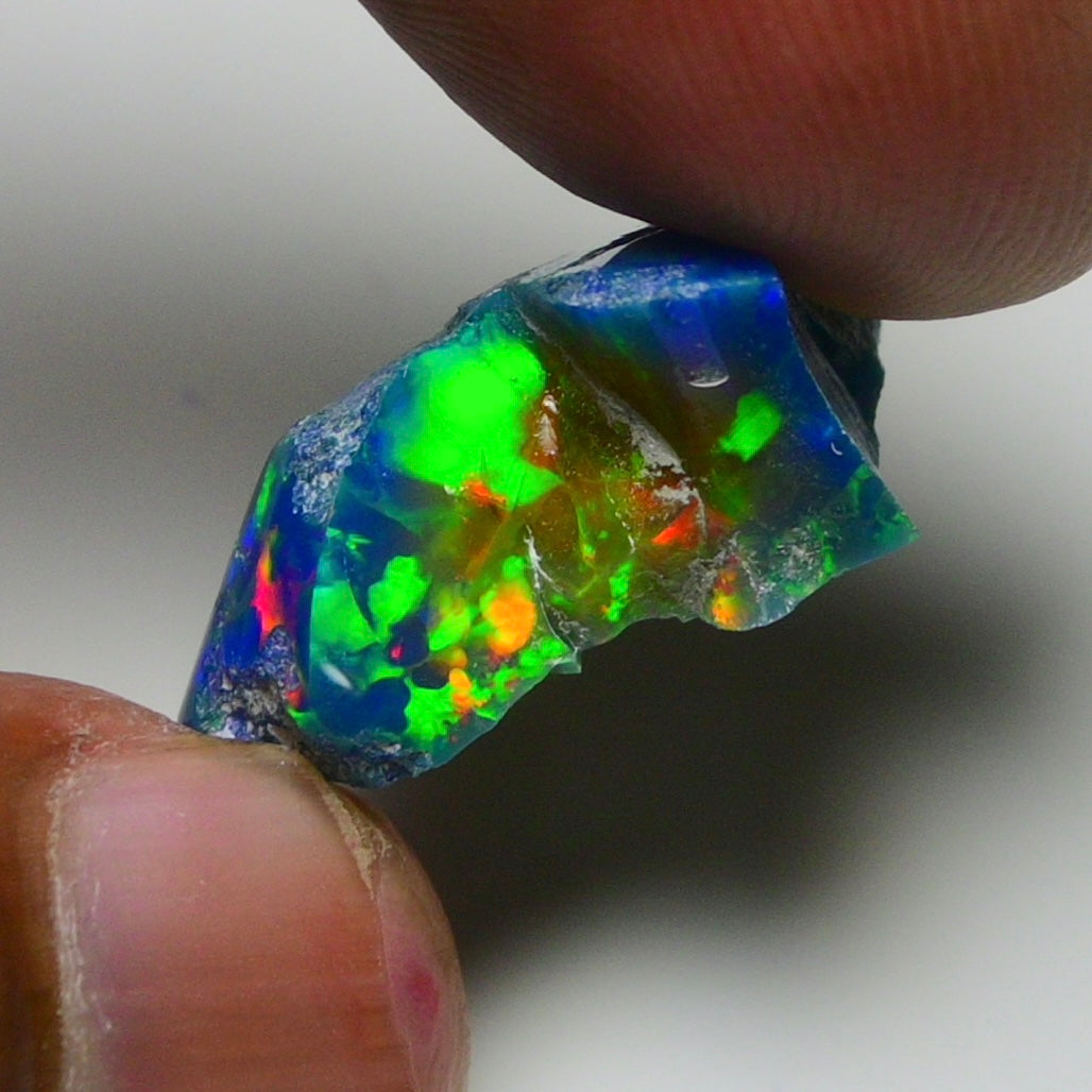 Rare Blue Opal 15.50 Carats | Natural Blue Ethiopian Opal Rough - Ready for Cutting & Jewelry!