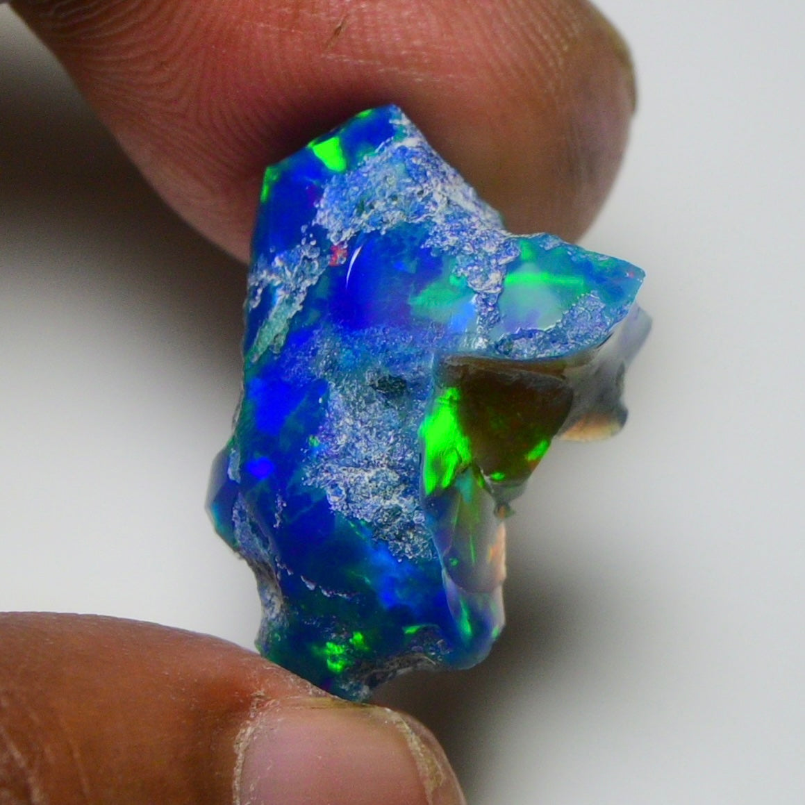 Rare Blue Opal 15.50 Carats | Natural Blue Ethiopian Opal Rough - Ready for Cutting & Jewelry!