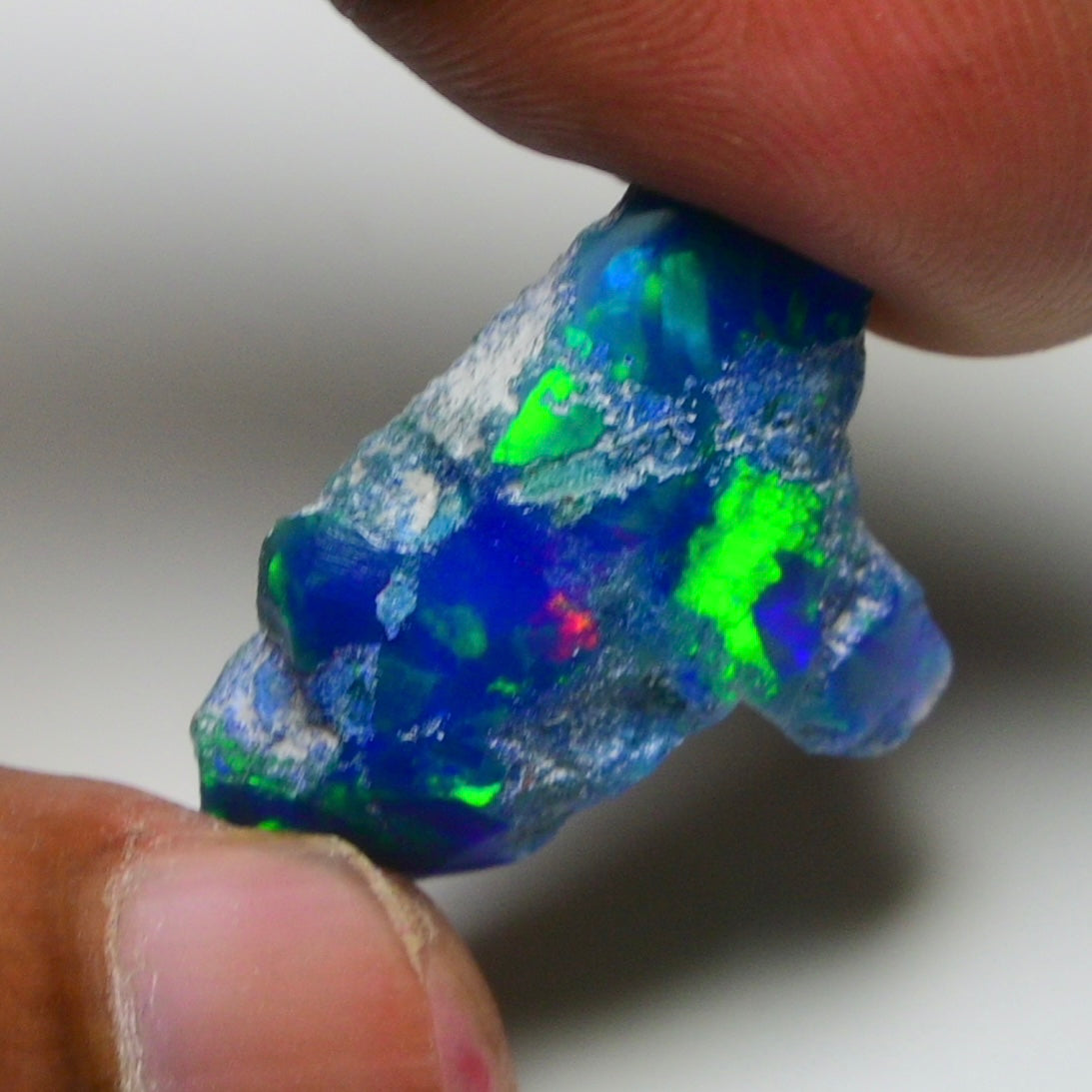 Rare Blue Opal 15.50 Carats | Natural Blue Ethiopian Opal Rough - Ready for Cutting & Jewelry!