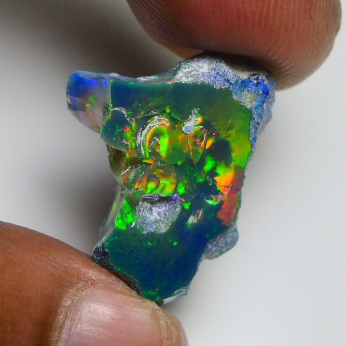 Rare Blue Opal 15.50 Carats | Natural Blue Ethiopian Opal Rough - Ready for Cutting & Jewelry!