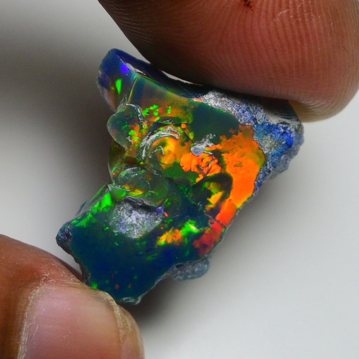 Rare Blue Opal 15.50 Carats | Natural Blue Ethiopian Opal Rough - Ready for Cutting & Jewelry!