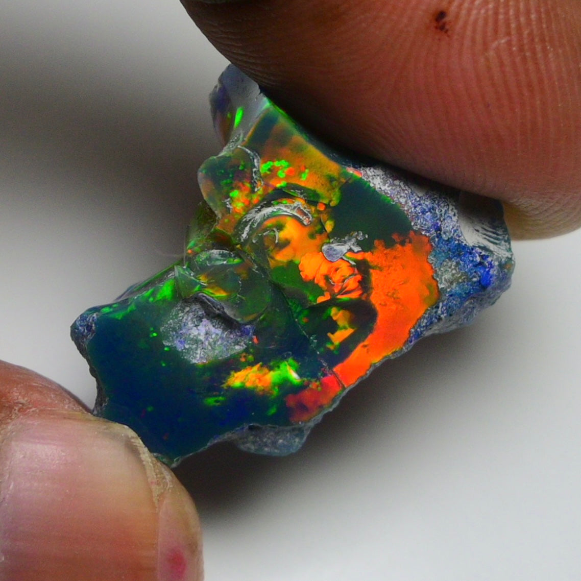 Rare Blue Opal 15.50 Carats | Natural Blue Ethiopian Opal Rough - Ready for Cutting & Jewelry!