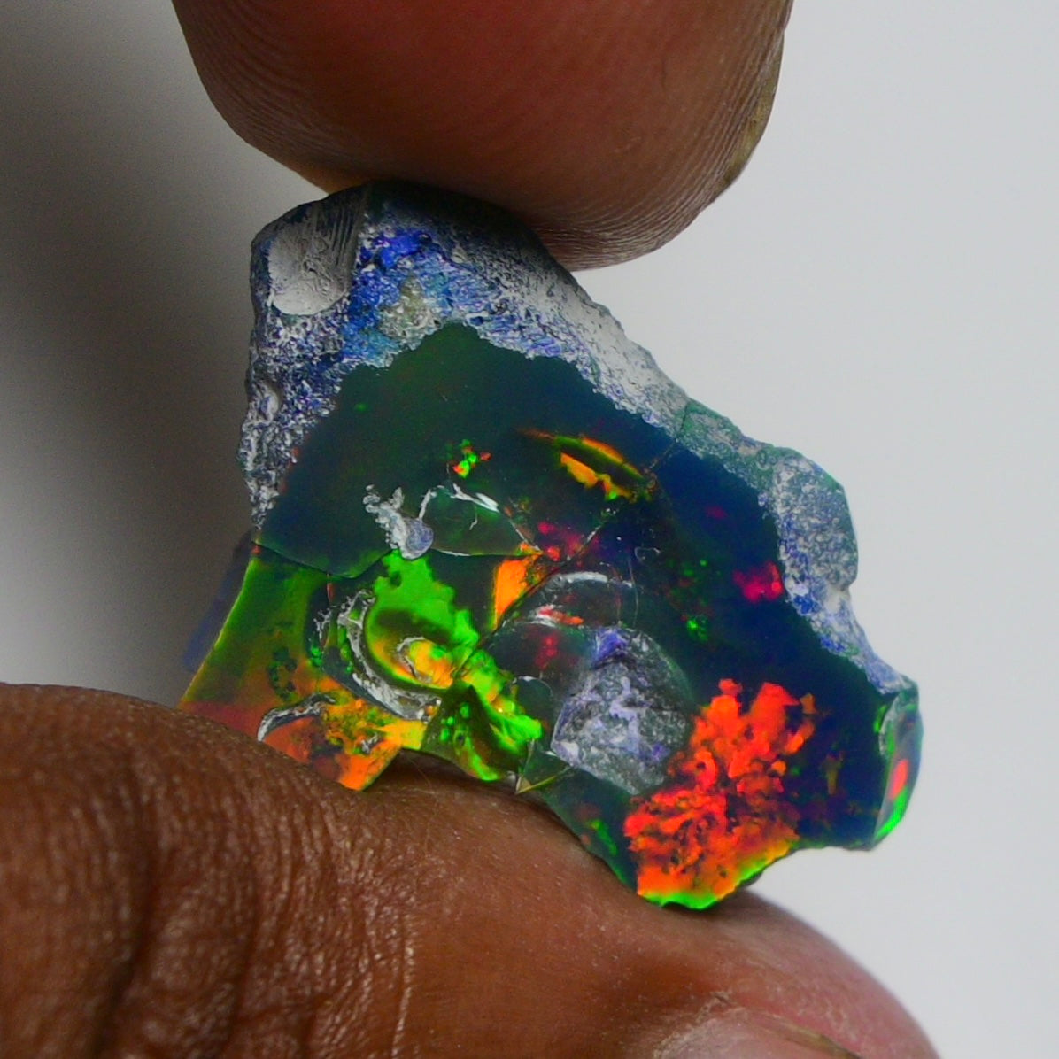 Rare Blue Opal 15.50 Carats | Natural Blue Ethiopian Opal Rough - Ready for Cutting & Jewelry!
