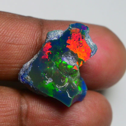 Rare Blue Opal 15.50 Carats | Natural Blue Ethiopian Opal Rough - Ready for Cutting & Jewelry!