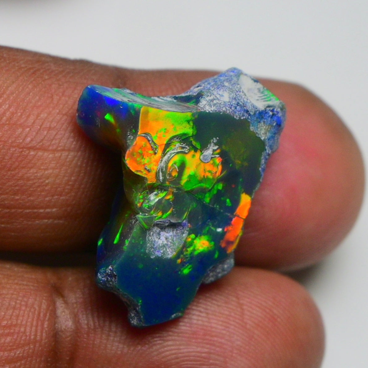 Rare Blue Opal 15.50 Carats | Natural Blue Ethiopian Opal Rough - Ready for Cutting & Jewelry!