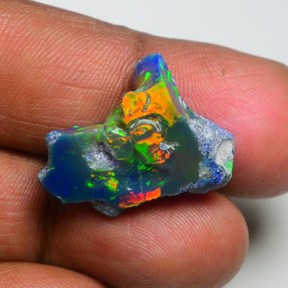 Rare Blue Opal 15.50 Carats | Natural Blue Ethiopian Opal Rough - Ready for Cutting & Jewelry!