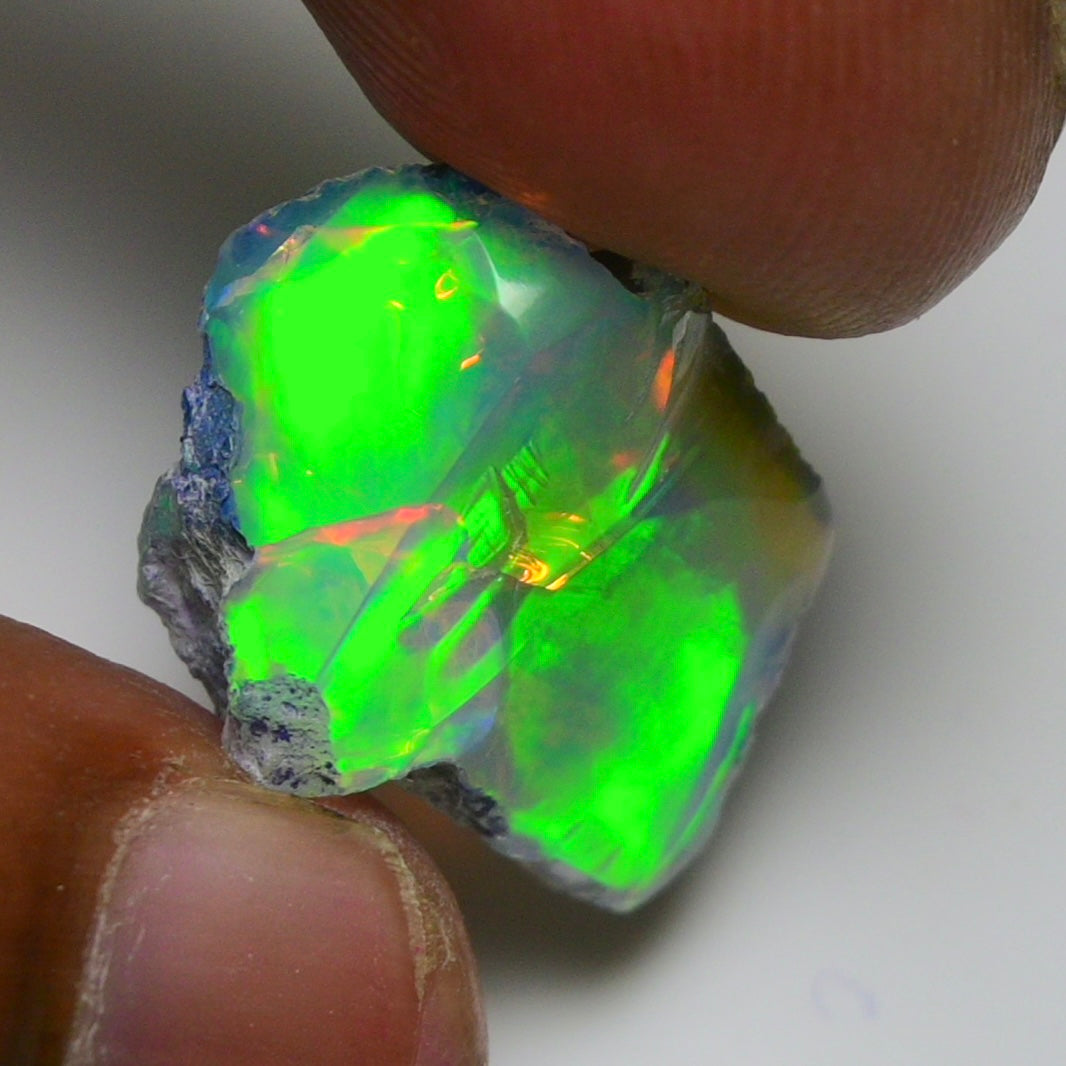 Rare Green Opal 14.50 Carats | Natural Green Ethiopian Opal Rough - Ready for Cutting & Jewelry!