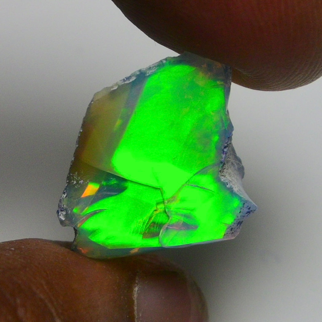 Rare Green Opal 14.50 Carats | Natural Green Ethiopian Opal Rough - Ready for Cutting & Jewelry!