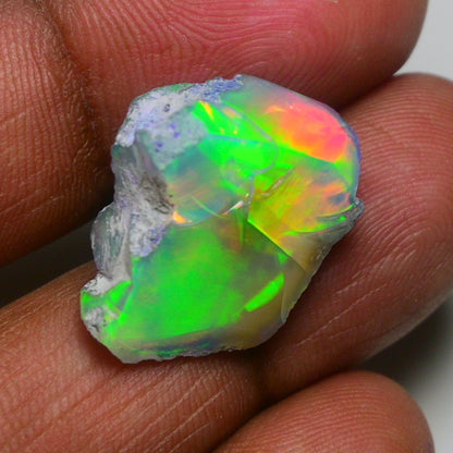 Rare Green Opal 14.50 Carats | Natural Green Ethiopian Opal Rough - Ready for Cutting & Jewelry!