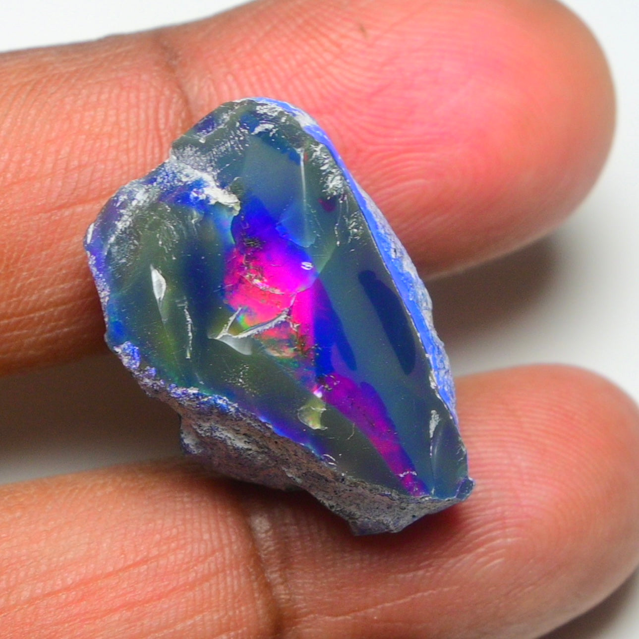 Rare Blue Opal Blue 15.50 Carats | Natural Blue Ethiopian Opal Rough - Ready for Cutting & Jewelry!