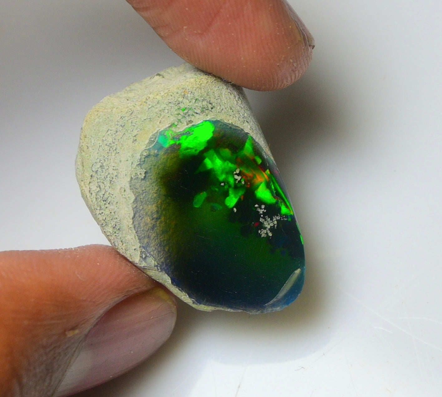 Black Opal Rough 29.70 Carats | Natural Ethiopian Opal Rough - Ready for Cutting & Jewelry | AAA Grade Opal Raw