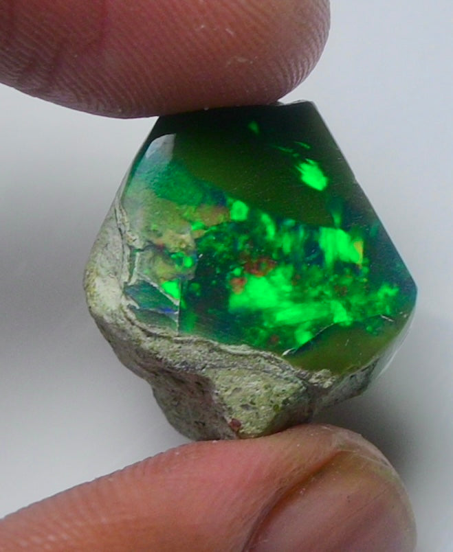 Black Opal Rough 12.35 Carats | Natural Ethiopian Opal Rough - Ready for Cutting & Jewelry | AAA Grade Opal Raw