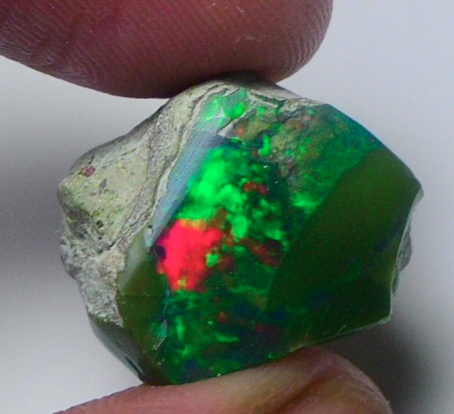 Black Opal Rough 12.35 Carats | Natural Ethiopian Opal Rough - Ready for Cutting & Jewelry | AAA Grade Opal Raw