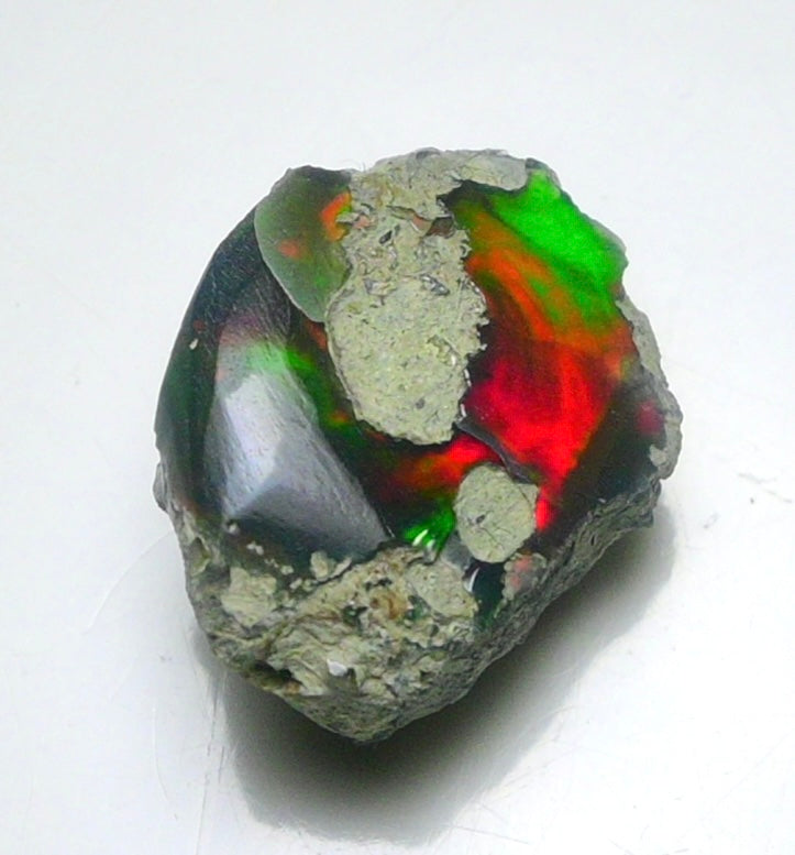 Black Opal Rough 11.25 Carats | Natural Ethiopian Opal Rough - Ready for Cutting & Jewelry | AAA Grade Opal Raw