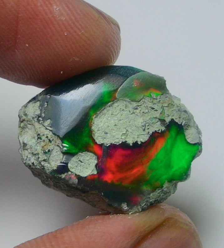 Black Opal Rough 11.25 Carats | Natural Ethiopian Opal Rough - Ready for Cutting & Jewelry | AAA Grade Opal Raw