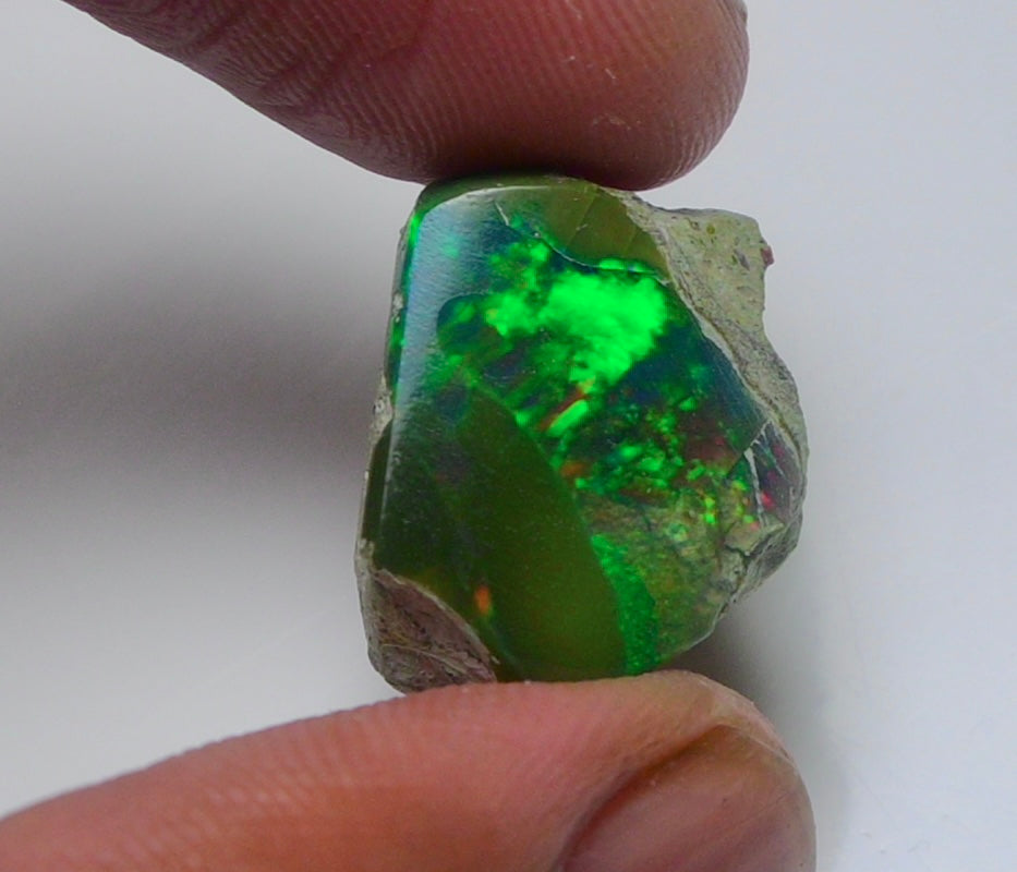 Black Opal Rough 12.35 Carats | Natural Ethiopian Opal Rough - Ready for Cutting & Jewelry | AAA Grade Opal Raw