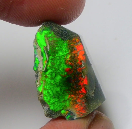 Black Opal Rough 10.90 Carats | Natural Ethiopian Opal Rough - Ready for Cutting & Jewelry | AAA Grade Opal Raw