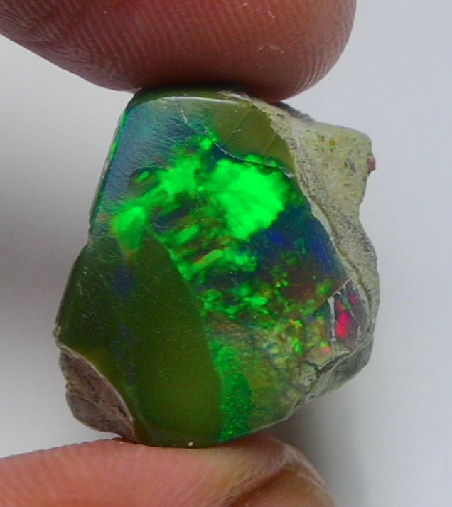 Black Opal Rough 12.35 Carats | Natural Ethiopian Opal Rough - Ready for Cutting & Jewelry | AAA Grade Opal Raw