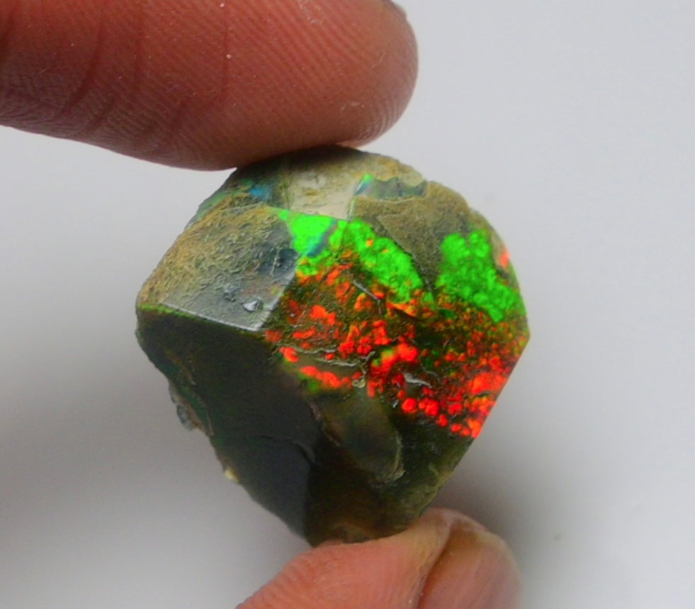 Black Opal Rough 10.90 Carats | Natural Ethiopian Opal Rough - Ready for Cutting & Jewelry | AAA Grade Opal Raw