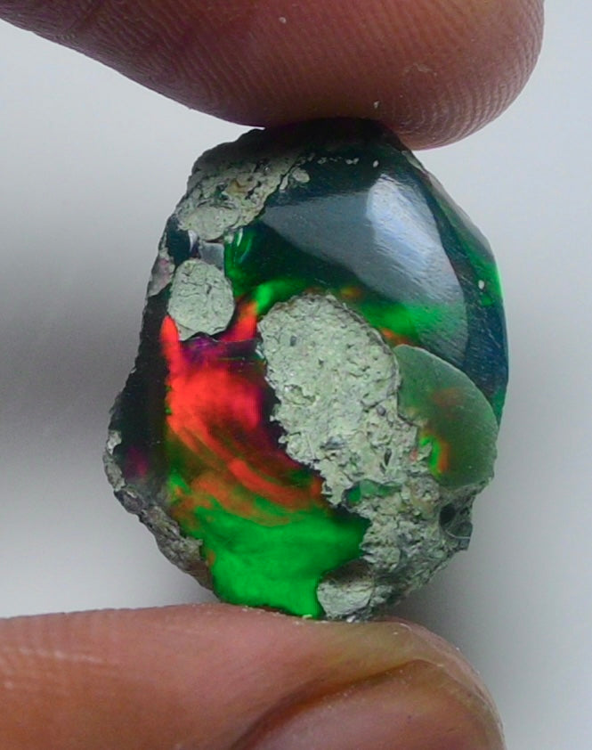 Black Opal Rough 11.25 Carats | Natural Ethiopian Opal Rough - Ready for Cutting & Jewelry | AAA Grade Opal Raw
