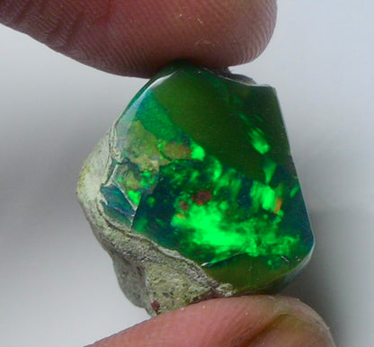 Black Opal Rough 12.35 Carats | Natural Ethiopian Opal Rough - Ready for Cutting & Jewelry | AAA Grade Opal Raw