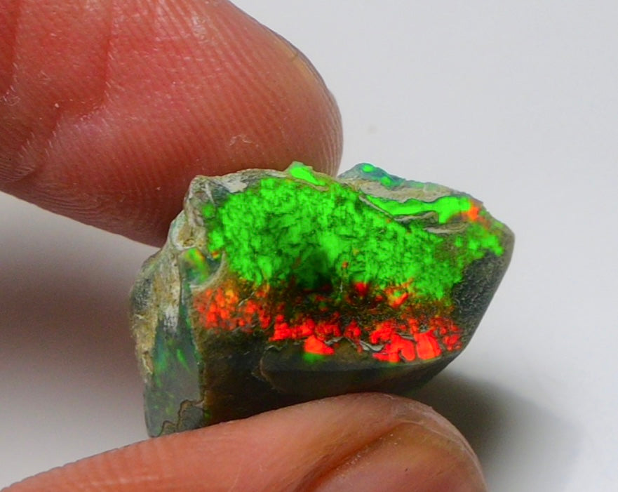 Black Opal Rough 10.90 Carats | Natural Ethiopian Opal Rough - Ready for Cutting & Jewelry | AAA Grade Opal Raw