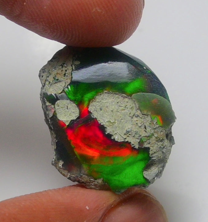 Black Opal Rough 11.25 Carats | Natural Ethiopian Opal Rough - Ready for Cutting & Jewelry | AAA Grade Opal Raw