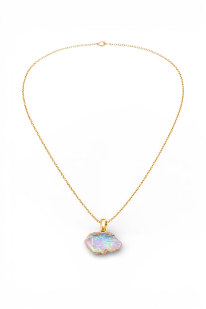 Natural Ethiopian Welo Opal Necklace in Sterling Silver or 14K Gold Filled