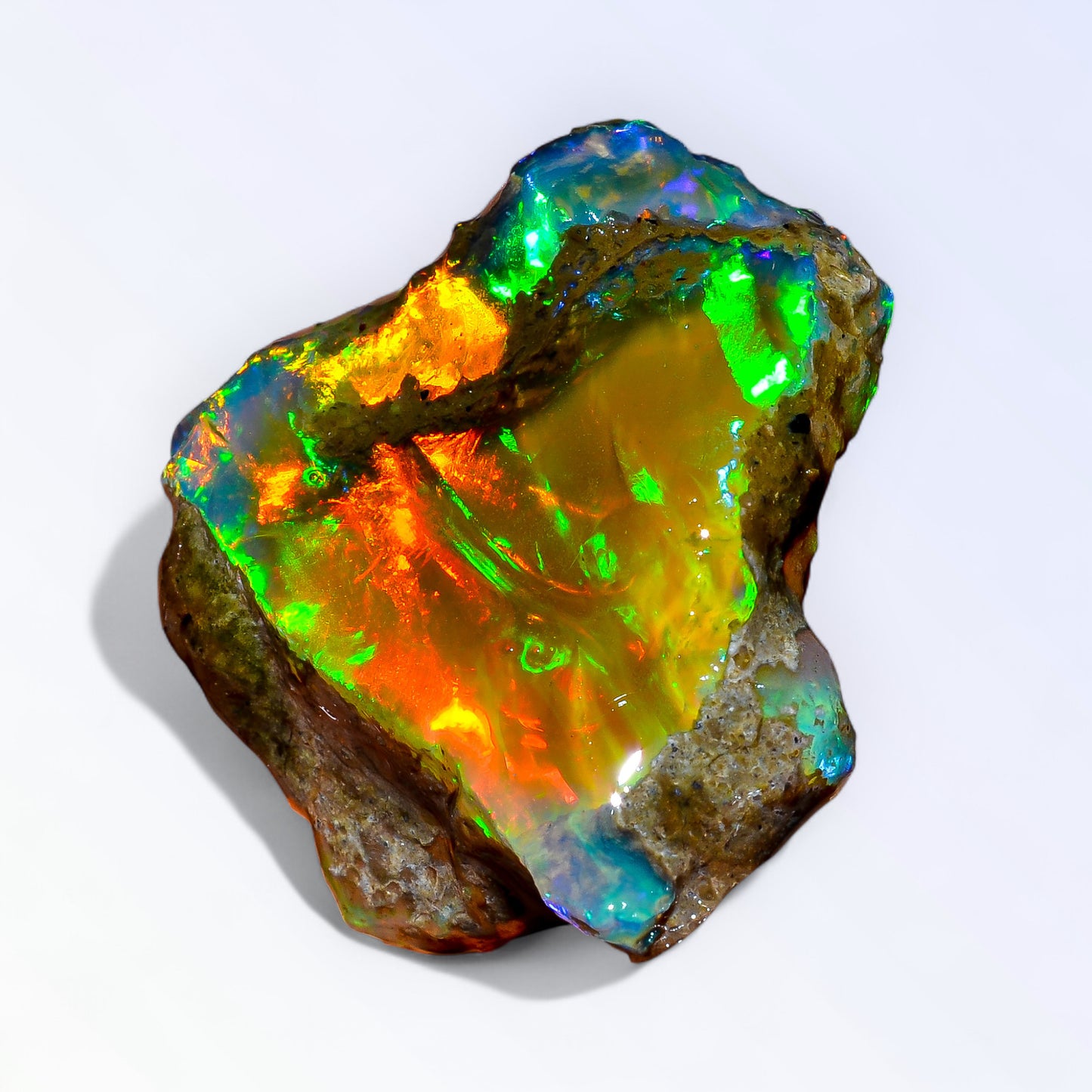 Classic Large Opal Rough 58.00 Carat Natural Ethiopian Opal Raw 32x28 MM