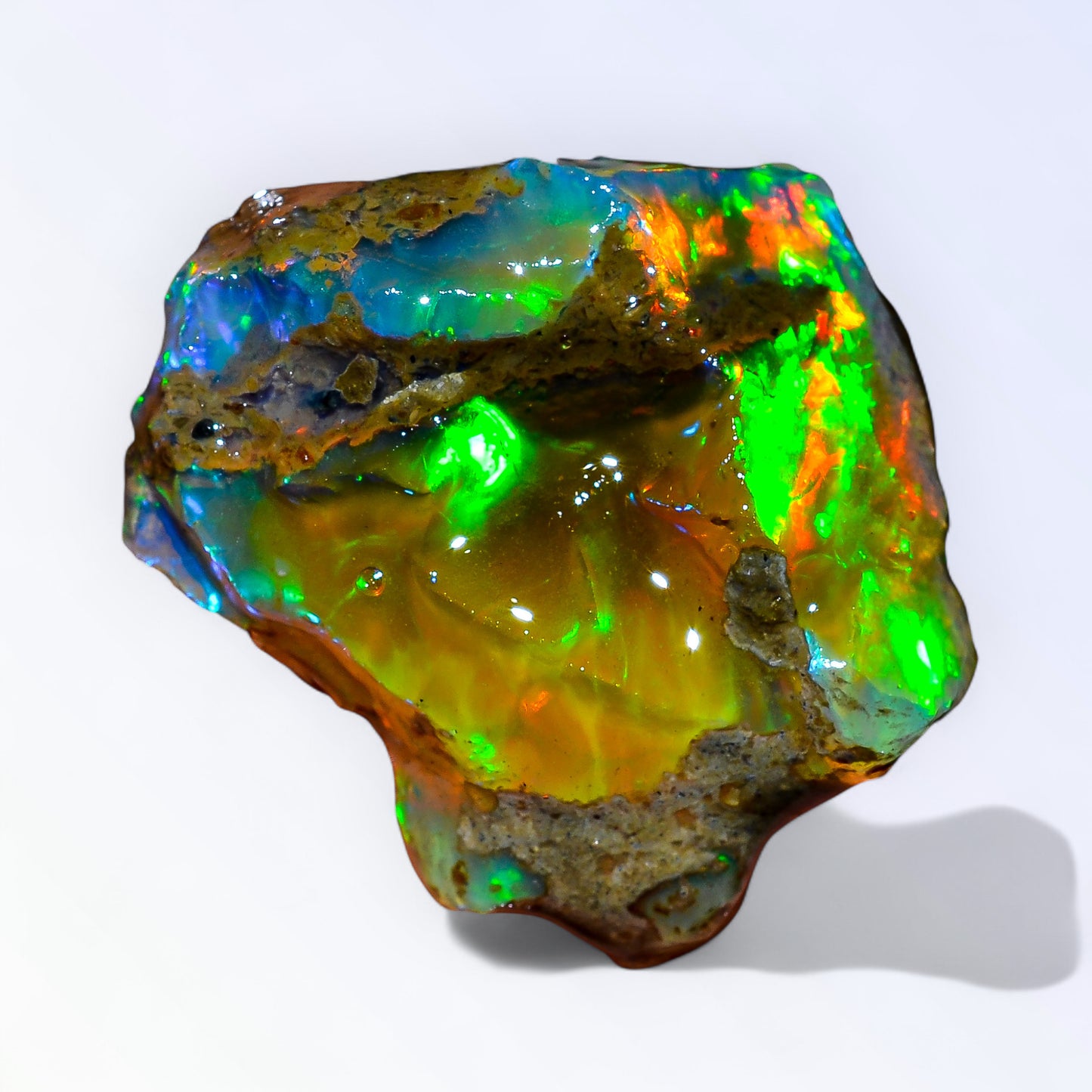 Classic Large Opal Rough 58.00 Carat Natural Ethiopian Opal Raw 32x28 MM
