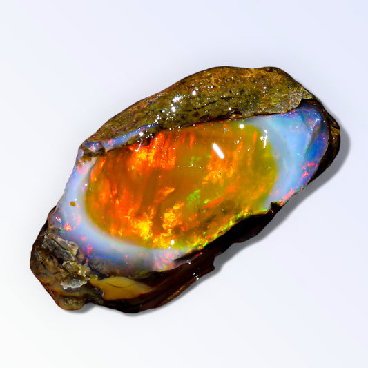 Classic Large Opal Rough 63.00 Carat Natural Ethiopian Opal Raw 38x23 MM