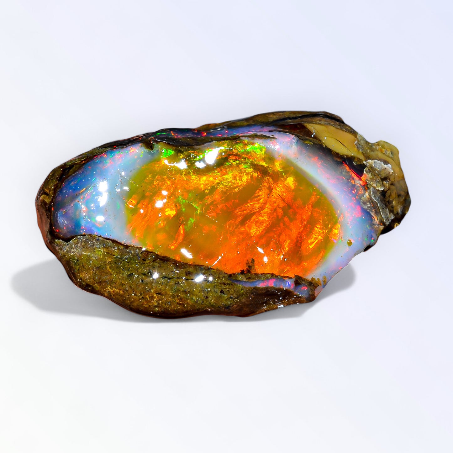 Classic Large Opal Rough 63.00 Carat Natural Ethiopian Opal Raw 38x23 MM
