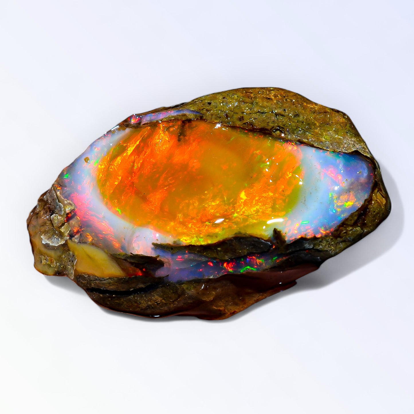 Classic Large Opal Rough 63.00 Carat Natural Ethiopian Opal Raw 38x23 MM