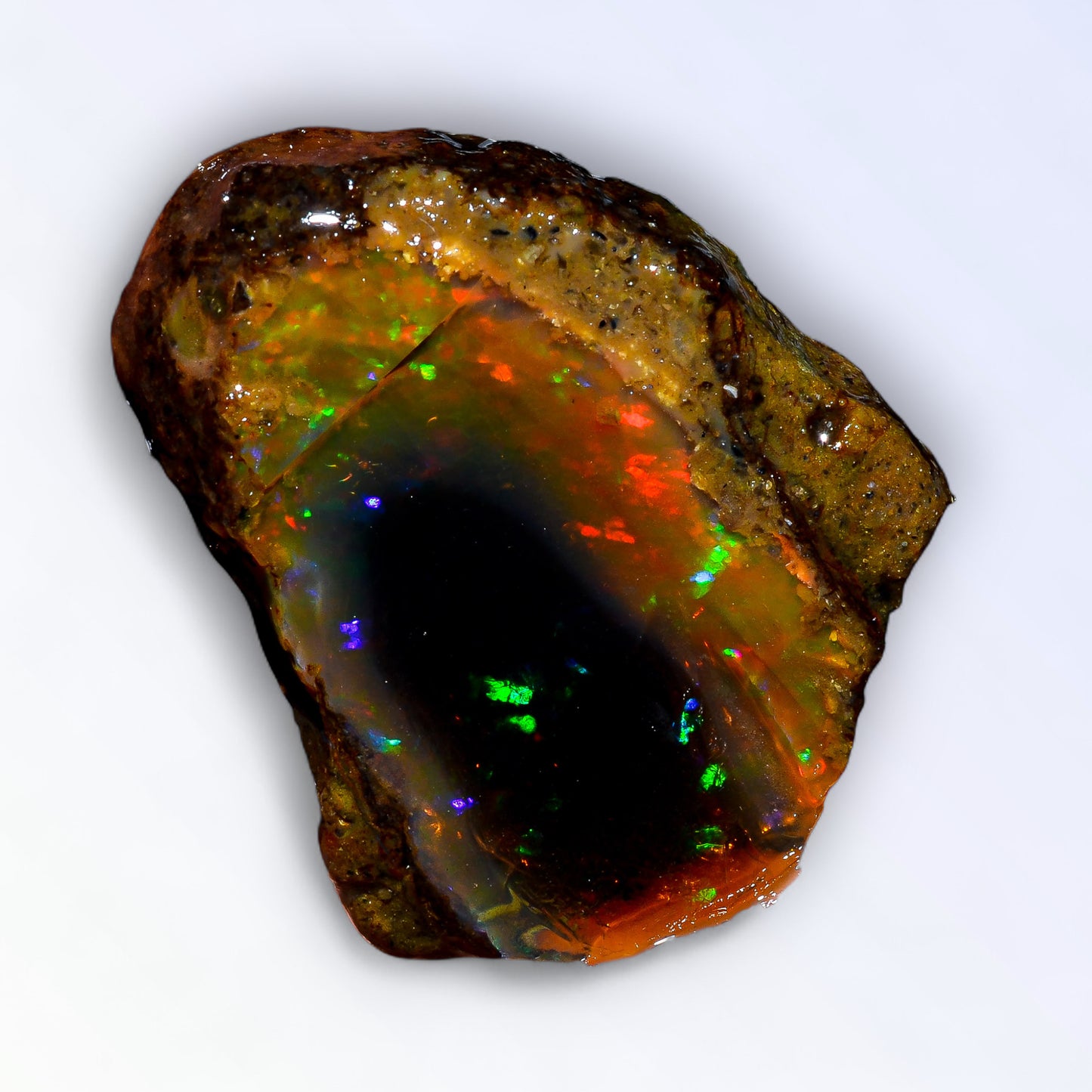 Classic Large Opal Rough 37.00 Carat Natural Ethiopian Opal Raw 33x27 MM
