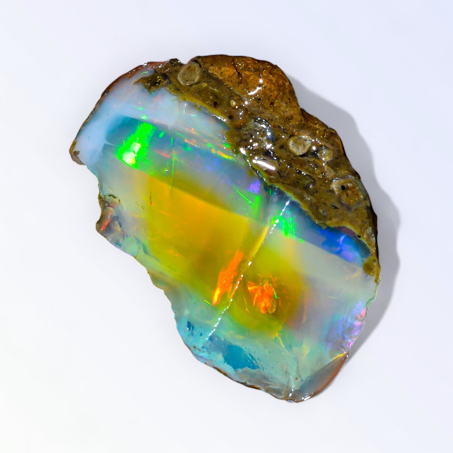 Immaculate Opal Rough 29.00 Carat Natural Ethiopian Opal Raw 28x19 MM
