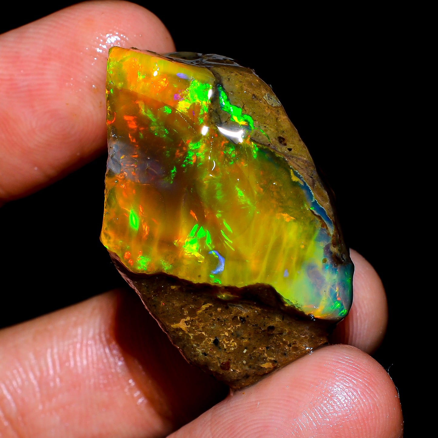 Attractive Opal Rough 52.50 Carat Natural Ethiopian Opal Raw 30x18 MM