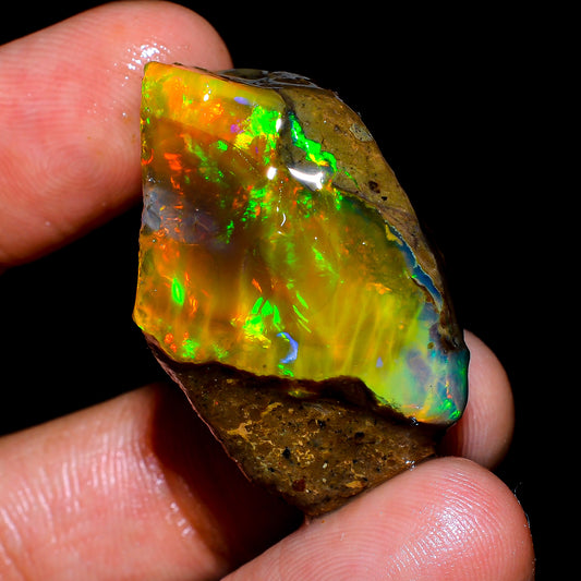 Attractive Opal Rough 52.50 Carat Natural Ethiopian Opal Raw 30x18 MM