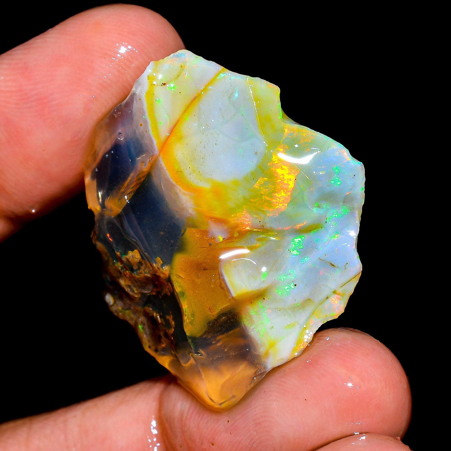 Amazing Opal Rough 31.50 Carat Natural Ethiopian Opal Raw 30x25 MM