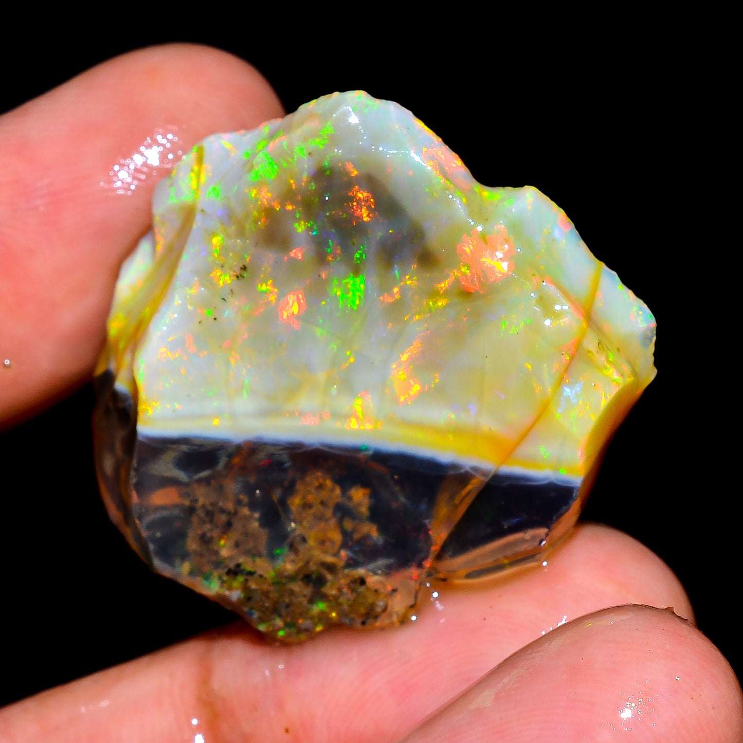Amazing Opal Rough 31.50 Carat Natural Ethiopian Opal Raw 30x25 MM