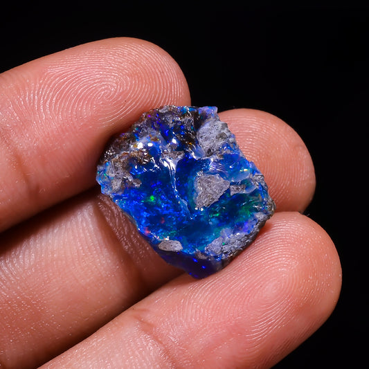Rare Black Opal 5.5 Carats | Natural Black Ethiopian Opal Rough - Ready for Cutting & Jewelry!