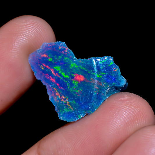 Rare Black Opal 4.00 Carats | Natural Black Ethiopian Opal Rough - Ready for Cutting & Jewelry