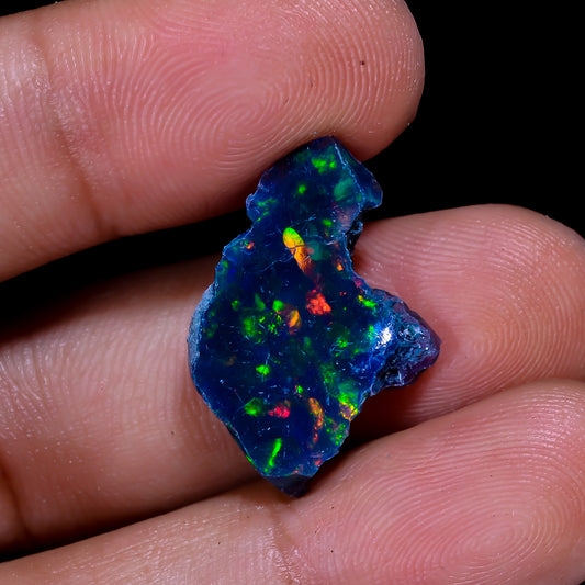 Rare Black Opal 5.00 Carats | Natural Black Ethiopian Opal Rough - Ready for Cutting & Jewelry