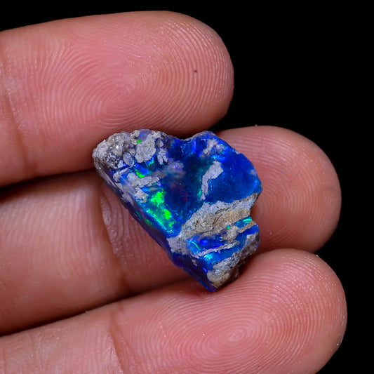 Rare Black Opal 7.00 Carats | Natural Black Ethiopian Opal Rough - Ready for Cutting & Jewelry
