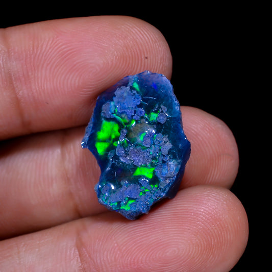 Rare Black Opal 6.00 Carats | Natural Black Ethiopian Opal Rough - Ready for Cutting & Jewelry