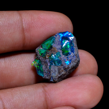 Rare Black Opal 8.5 Carats | Natural Black Ethiopian Opal Rough - Ready for Cutting & Jewelry