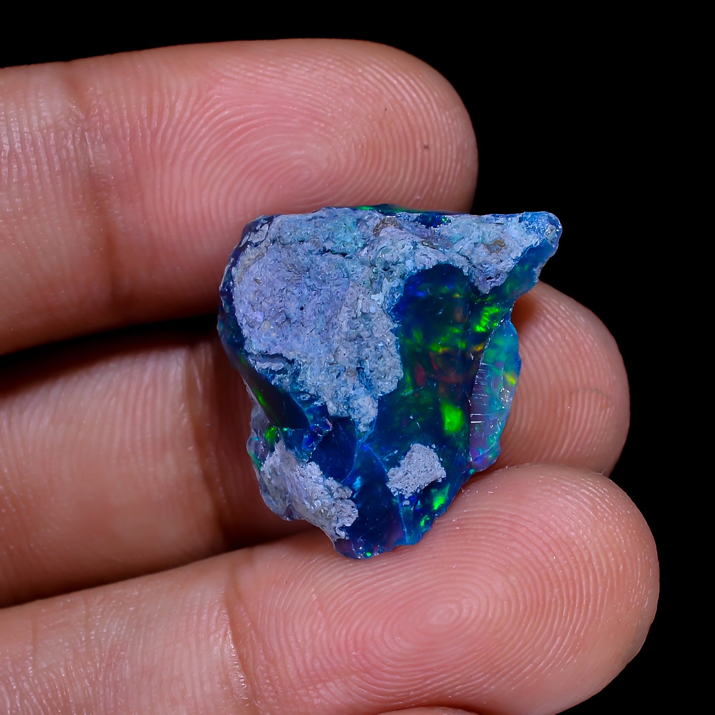 Rare Black Opal 9.00 Carats | Natural Black Ethiopian Opal Rough - Ready for Cutting & Jewelry