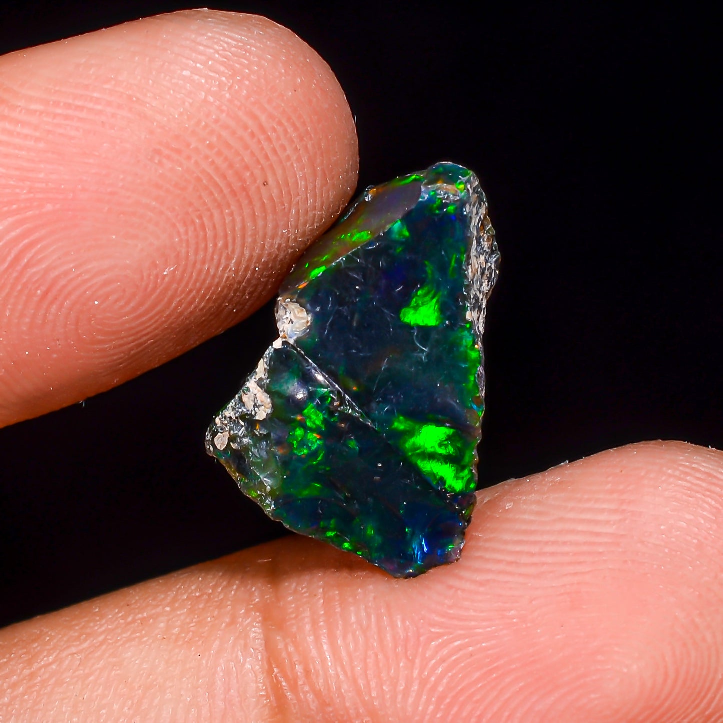 Black Opal 8.00 Carats | Natural Black Ethiopian Opal Rough - Ready for Cutting & Jewelry
