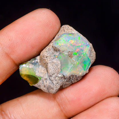 Black Opal 31.00 Carats | Natural Black Ethiopian Opal Rough - Ready for Cutting & Jewelry